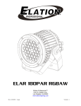Elation ELAR 180 Par RGBAW Specifications