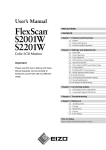 Eizo FlexScan S2001W User`s manual