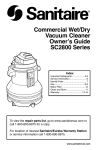 Commercial Wet/Dry Vacuum Cleaner Ownerʼs Guide SC2800 Series