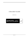 EMMLabs CDSA DISC PLAYER User manual