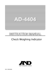 A&D Check Weighing Indicator AD-4404 Product specifications