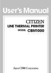CBM CBM1000 Operating instructions
