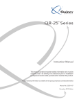 Quincy Compressor QR-25 Series Instruction manual
