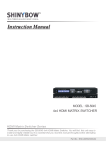 Shinybow USA SB-5645 Instruction manual