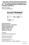 Schumacher Electric PSC-2030T Owner`s manual