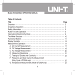 UNI-T UT206A Specifications