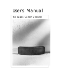 MartinLogan Center Channel Speaker Logos User`s manual
