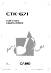 Casio CTK-671 User`s guide