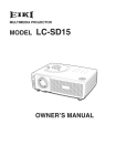 Eiki LC-SD15 Owner`s manual