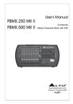 Alto PBM8.500 MK II User`s manual