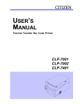 Citizen CLP-7001 User`s manual