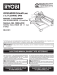 Ryobi RLS1351 Operator`s manual