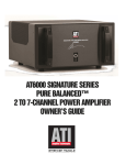 ATI Technologies AT6000 SIGNATURE SERIES Operating instructions