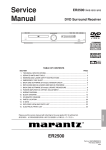 Marantz ER2500 Service manual