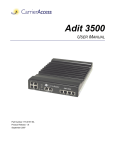 Carrier Access Adit 3500 User manual