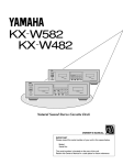 Yamaha KX-W582 Owner`s manual