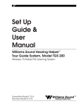 Williams Sound TGS 200 User manual