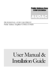 Professional Audio Equipment Audac COM12 User manual