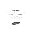 Samsung SGH-A747 User manual