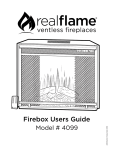 Real Flame Firebox 4099 User`s guide