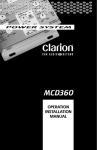Clarion MCD360