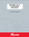 Baumatic BDF440SL User manual