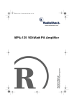 Radio Shack MPA-125 Owner`s manual