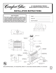 Comfort Glow CGD3924N Operating instructions