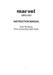 Marvel MRS-600 Instruction manual
