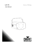 Chauvet LX-15 User manual
