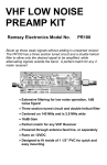 Ramsey Electronics VHF Low Noise Preamp Kit PR100 Instruction manual