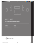 Boston Acoustics MCS 150 Owner`s manual