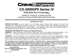 CrimeStopper CS-2000.III Operating instructions