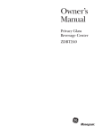 Monogram ZDBT240 Owner`s manual