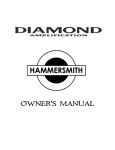 Diamond Amplification Hammersmith Owner`s manual