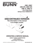 Bunn CDBCF TC-DV Service manual