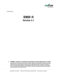 Conair S900II System Technical information