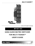 Altinex MT105-107 User`s guide
