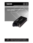 Black Box Fiber Link-Transmitter Specifications