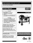 Weber Performer Touch-N-Go Ignition Owner`s manual