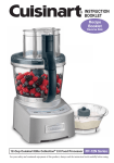 Cuisinart FP-12BK - Elite Food Processor Operating instructions