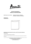 Avanti BCA1802SS-2 Instruction manual