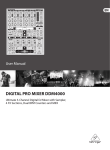 Behringer Digital Pro Mixer DDM4000 User manual