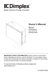 Dimplex DFG253A Owner`s manual