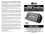 Vector MAXXSST 2200 Owner`s manual