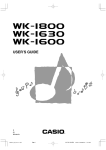 Casio WK-1800 User`s guide