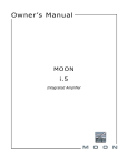Simaudio MOON i.5 Owner`s manual