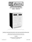 Allavino AWR42-2DZ Instruction manual