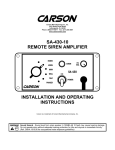 Carson SA-430 Operating instructions