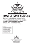 Crown Boiler BWF195 Instruction manual